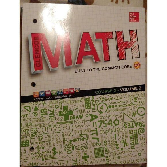 NEW! McGraw Hill Math GLENCOE 2015 Course 2; Volumes 1 & 2 student editions - Picture 3 of 5
